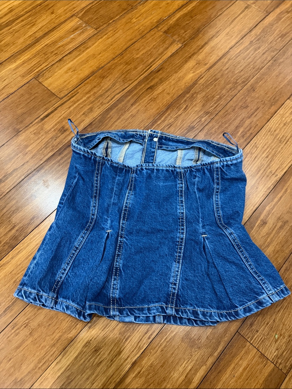 Zara Blue Denim High-Waist Jeans S - Picture 3 of 3